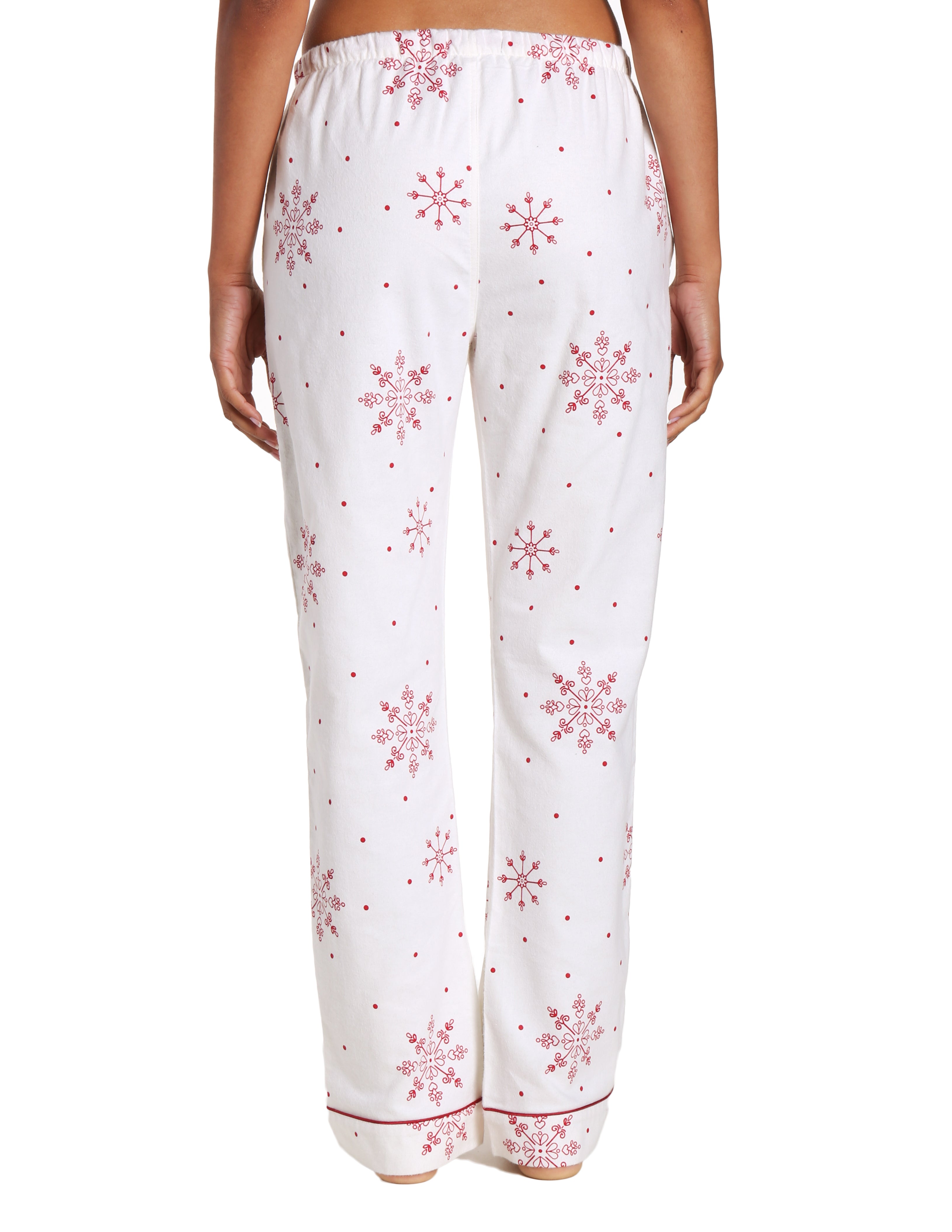 Lovely Snowflakes White-Red
