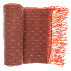 'Toasty' Warm Soft Premium Winter Scarf - Dot Pattern - Coral