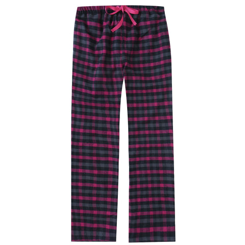 Womens 100% Cotton Lightweight Flannel Lounge Pants