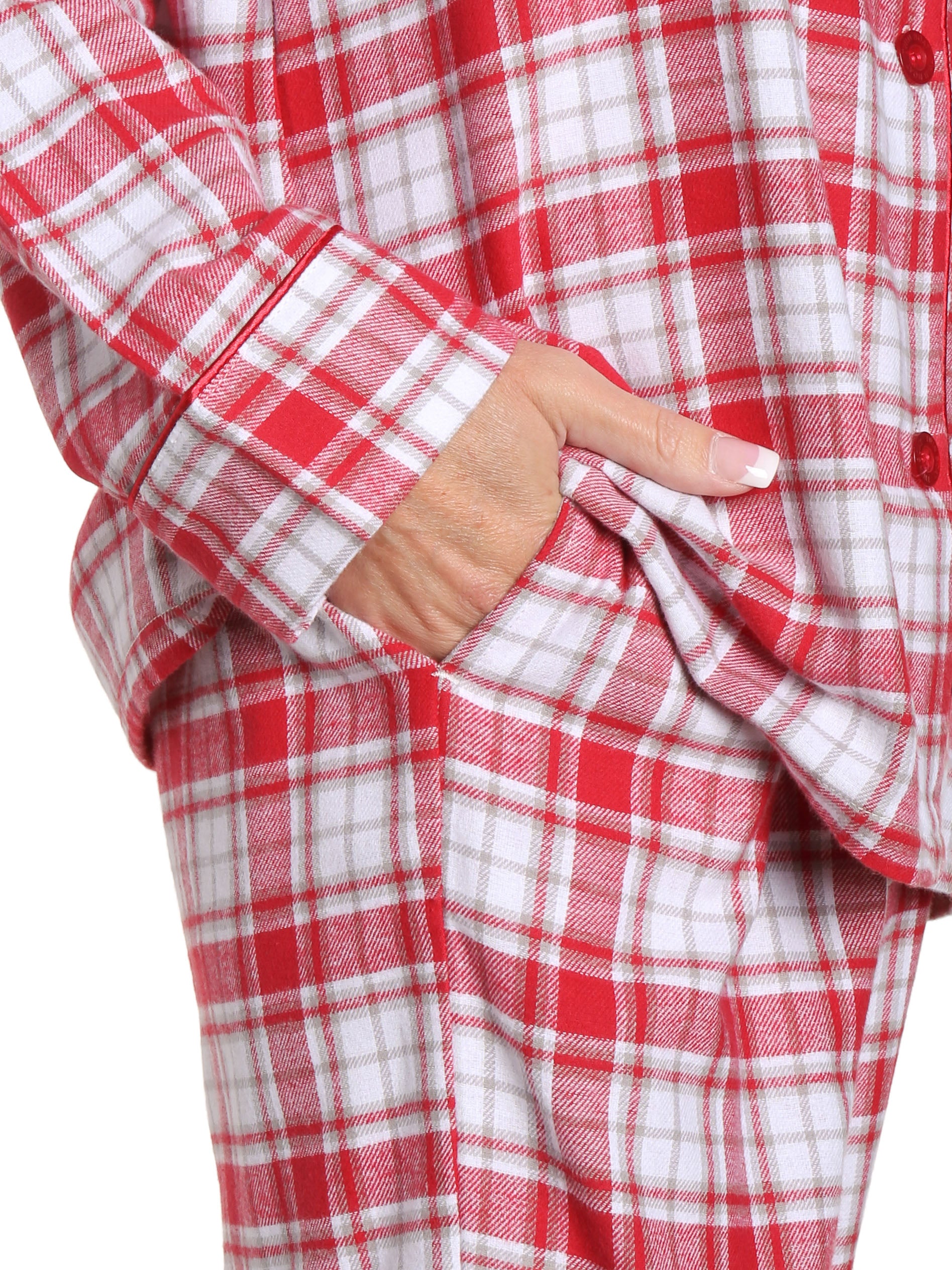 Plaid White-Red